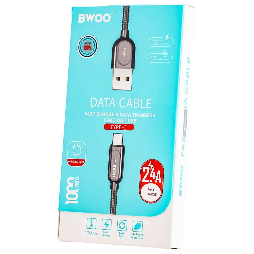 BWOO Cable A to C  1M Braided  Data Sync And Chargin - view 2