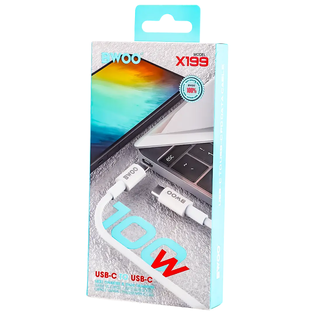 Bwoo Usb C Cable 1M Tpe 100W Sync And Charging - view 2