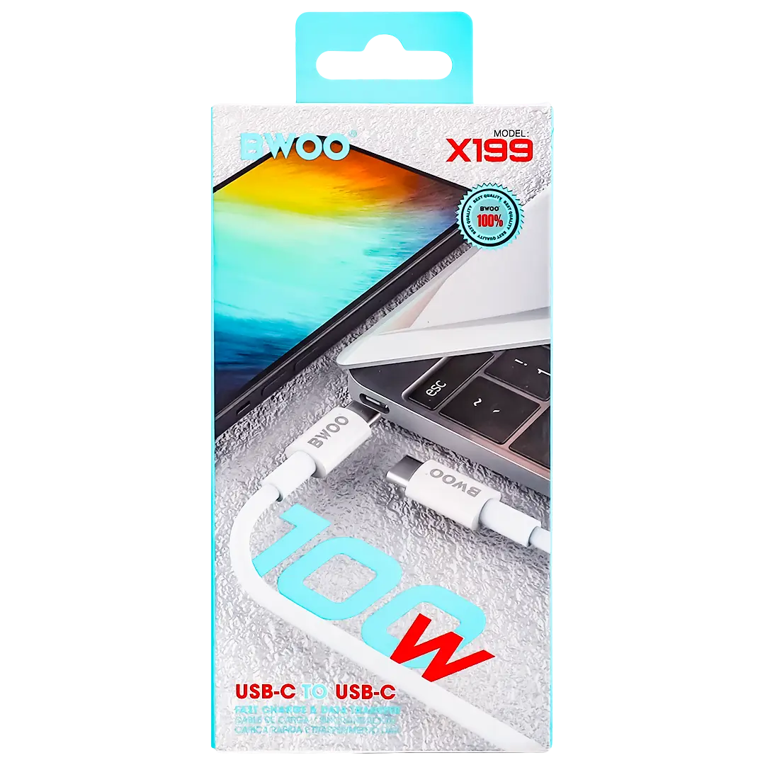 Bwoo Usb C Cable 1M Tpe 100W Sync And Charging - view 3
