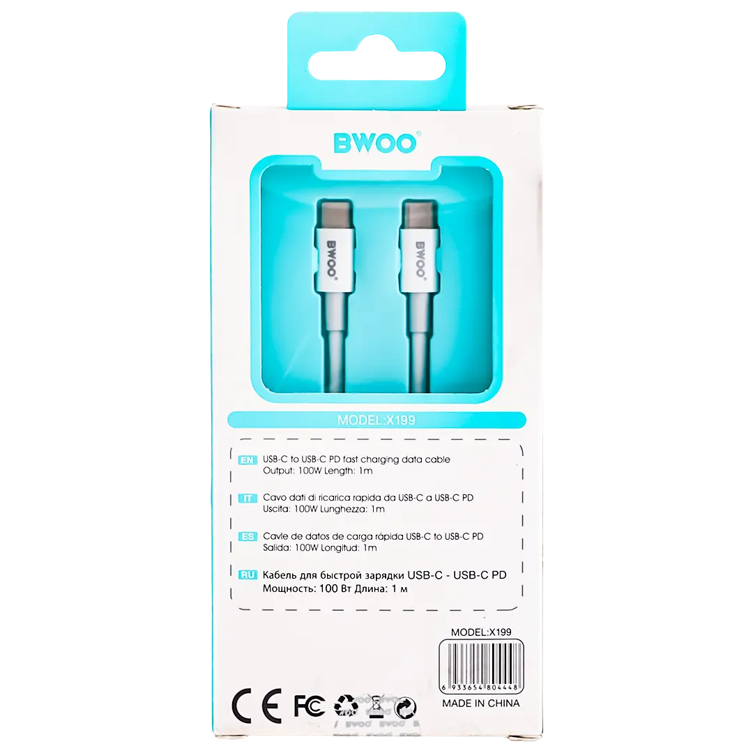 Bwoo Usb C Cable 1M Tpe 100W Sync And Charging - view 4