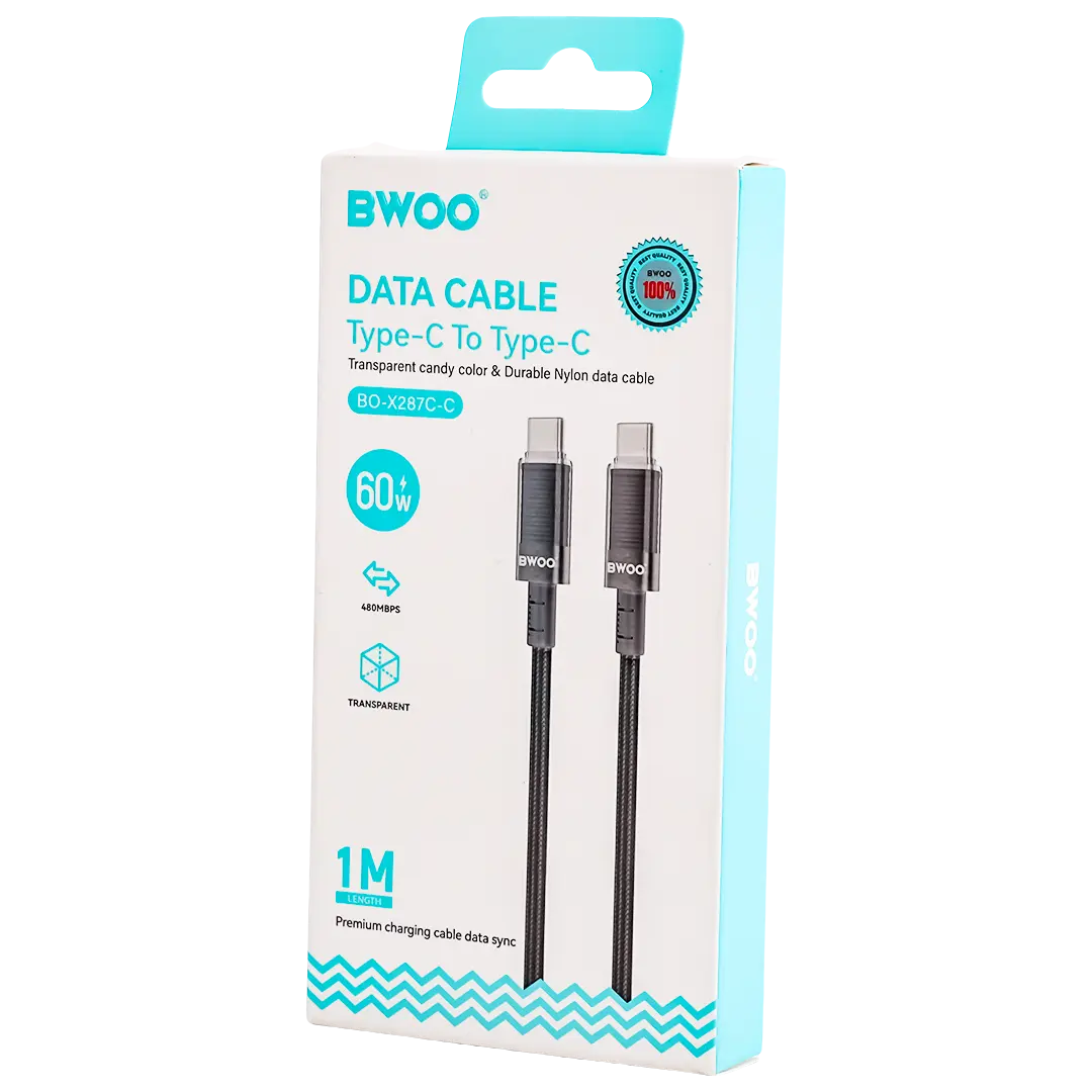 Bwoo Usb Cto C Cable 1M Braided 60W Sync And Charging - view 2