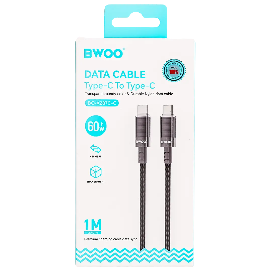 Bwoo Usb Cto C Cable 1M Braided 60W Sync And Charging - view 3