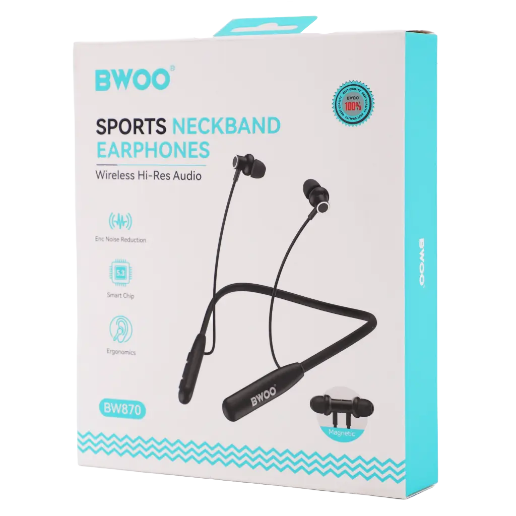 Bwoo Wireless Bluetooth Neckband Headphones 40 Hours Playtime - view 1