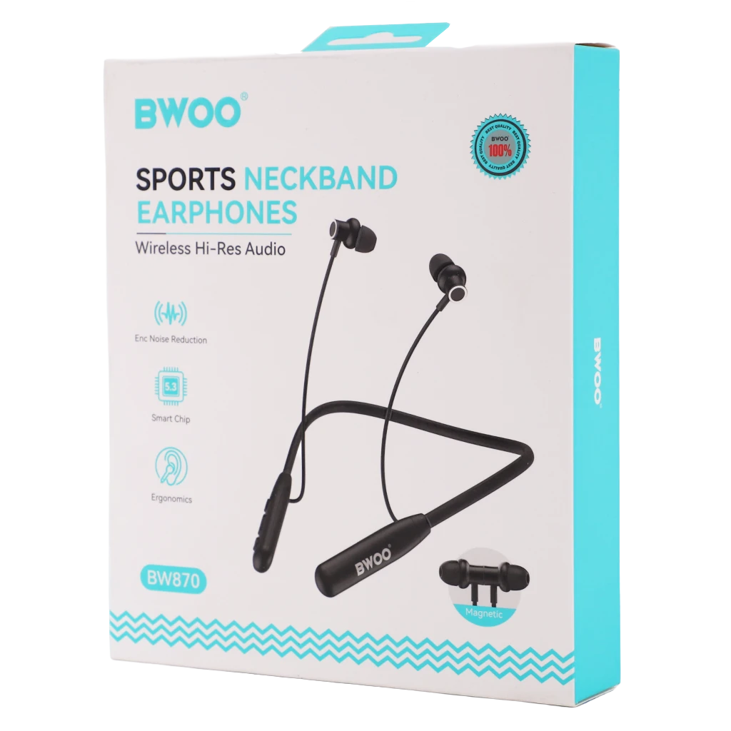 Bwoo Wireless Bluetooth Neckband Headphones 40 Hours Playtime