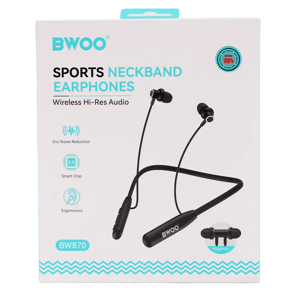 Bwoo Wireless Bluetooth Neckband Headphones 40 Hours Playtime - view 2