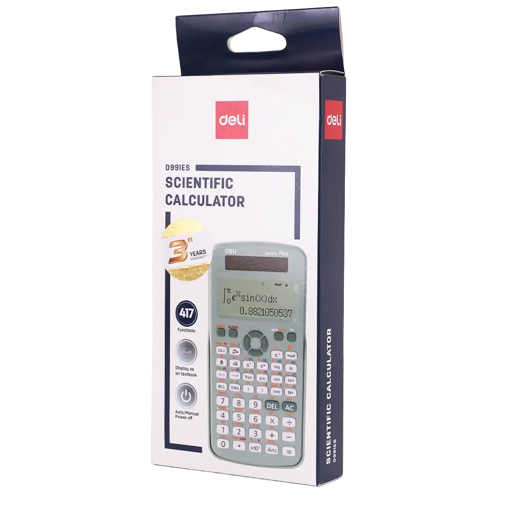 Deli Scientific Calculator 417 Functions with Writing Green  - view 1