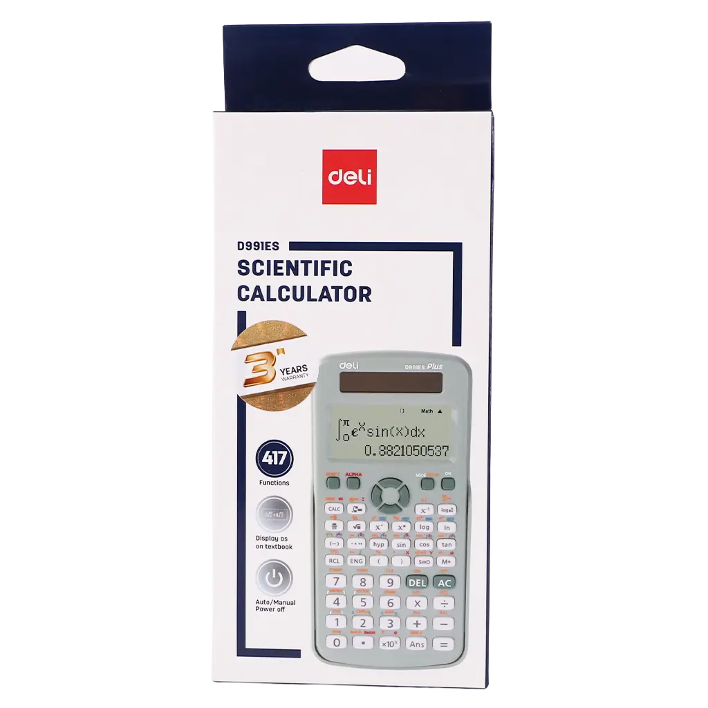 Deli Scientific Calculator 417 Functions with Writing Green  - view 2