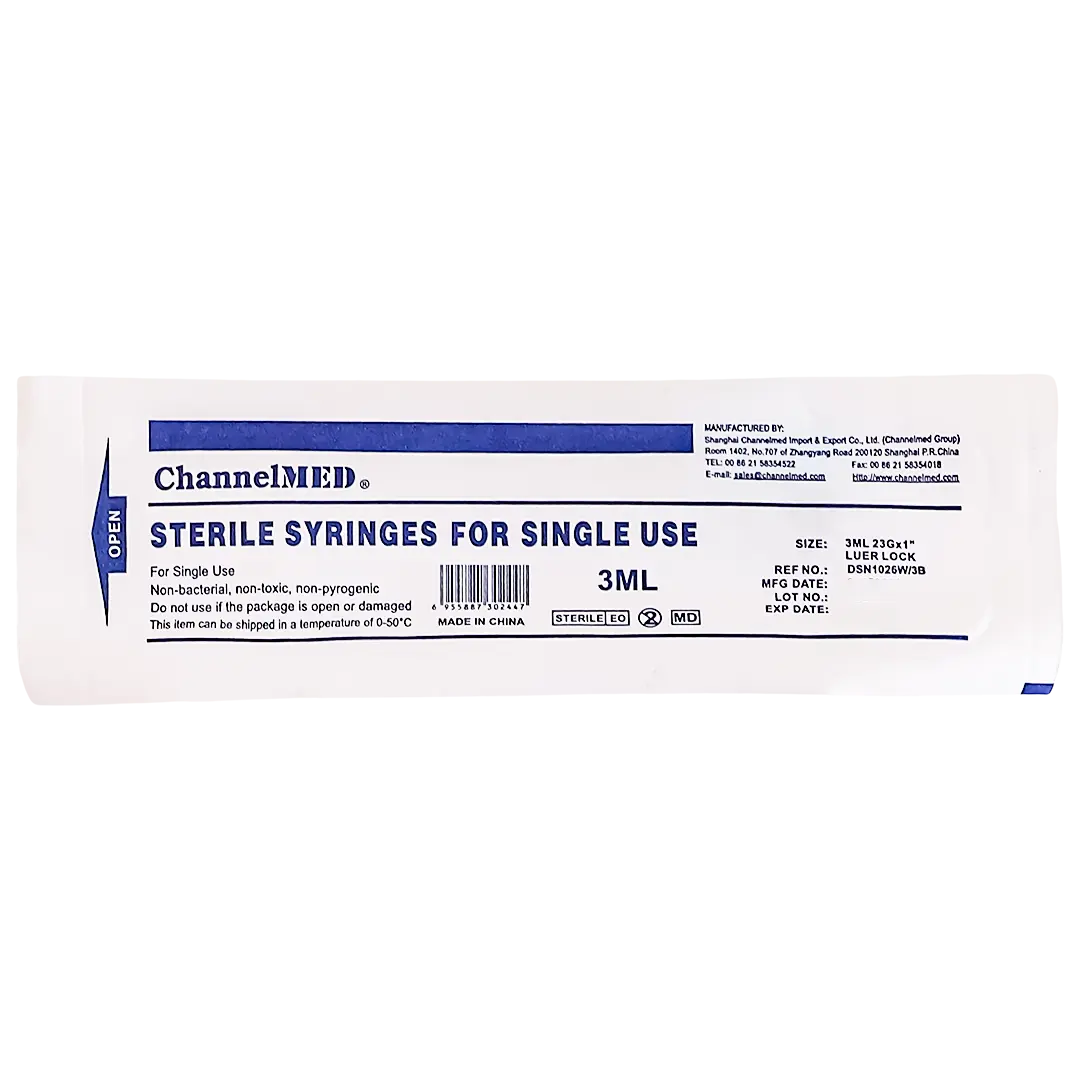 Channelmed Disposable Syringe Luer Lock 3Ml With Needle 23Gx1" - view 2