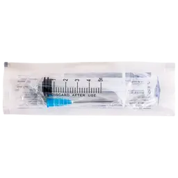 Channelmed Disposable Syringe Luer Lock 5Ml With Needle 23Gx1 1/4"