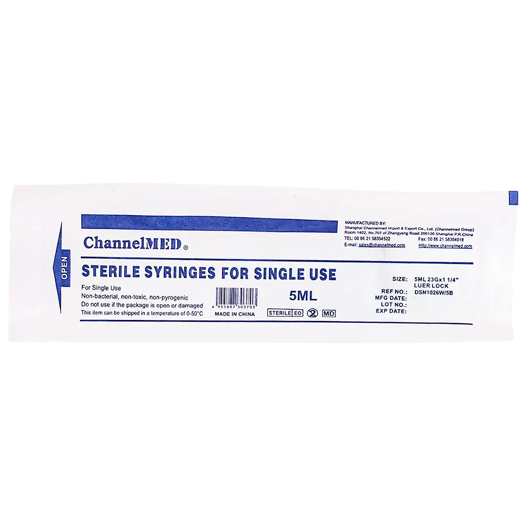 Channelmed Disposable Syringe Luer Lock 5Ml With Needle 23Gx1 1/4" - view 2