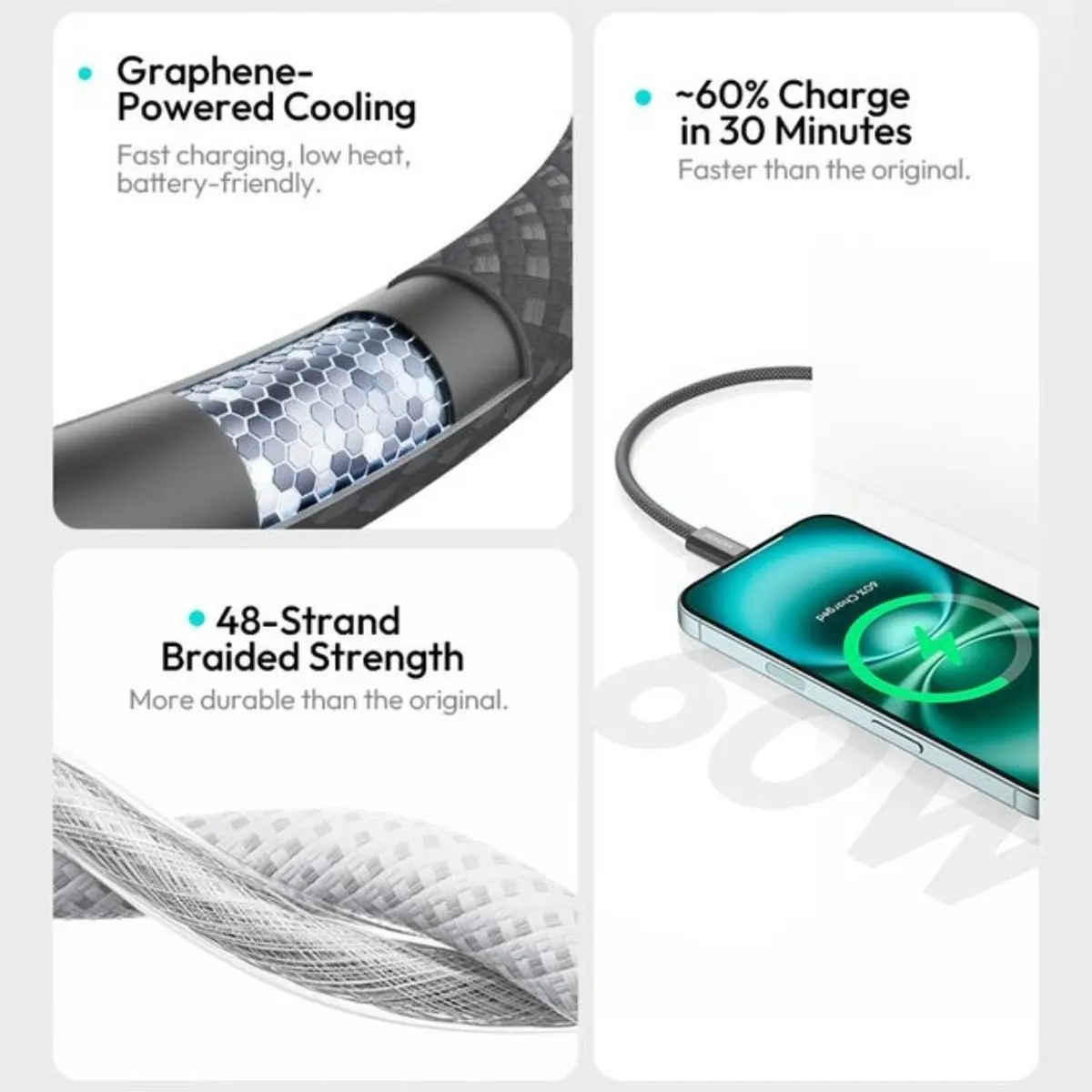 Romoss Charging Cable 1 M Type C  Type C Grey - view 2