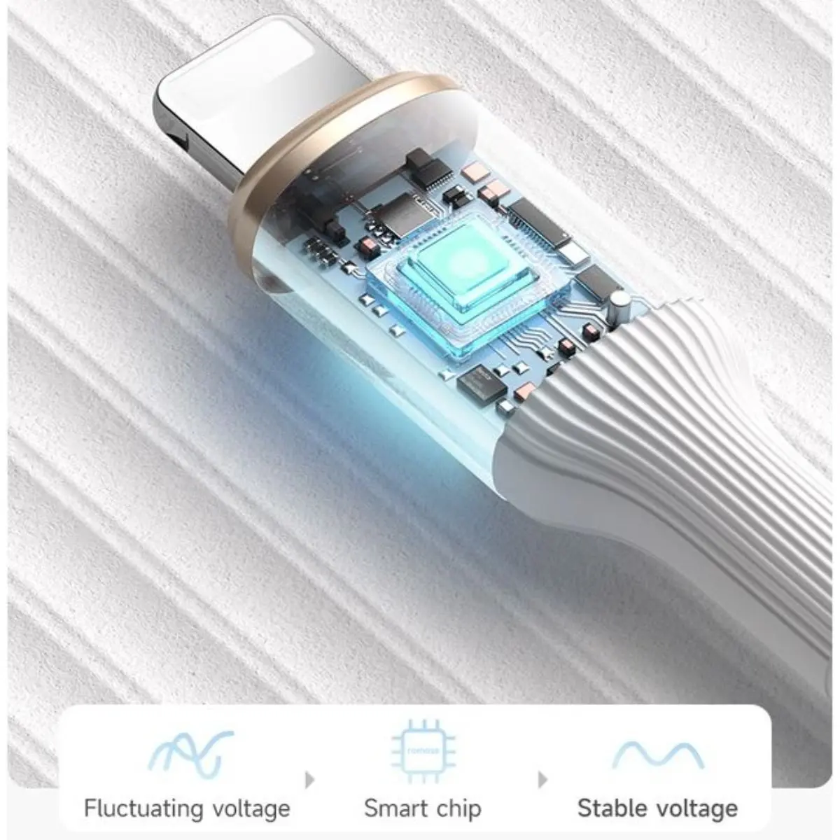 Romoss Charging Cable 2 M Lightning  USB White - view 8