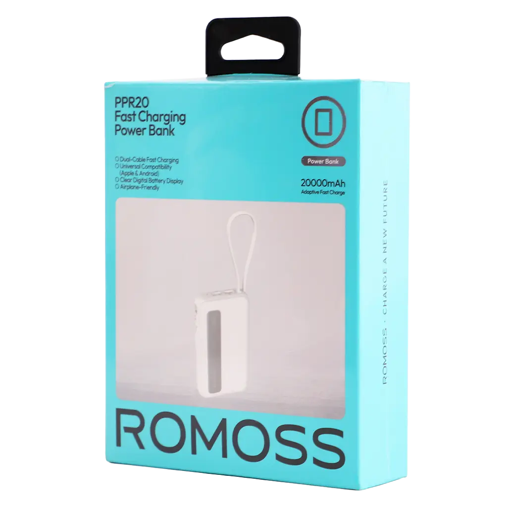 Romoss Power Bank 20000 mAh With 2 Built In Cables And Digital Screen - view 2