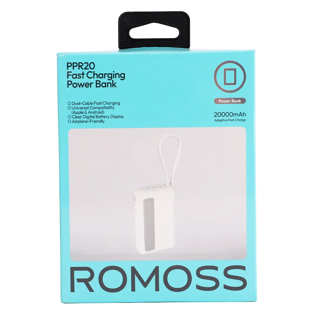 Romoss Power Bank 20000 mAh With 2 Built In Cables And Digital Screen - view 3
