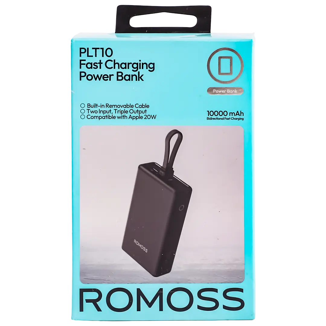 Romoss Power Bank 10000 mAh With Dual Side Cable And Digital Screen - view 3