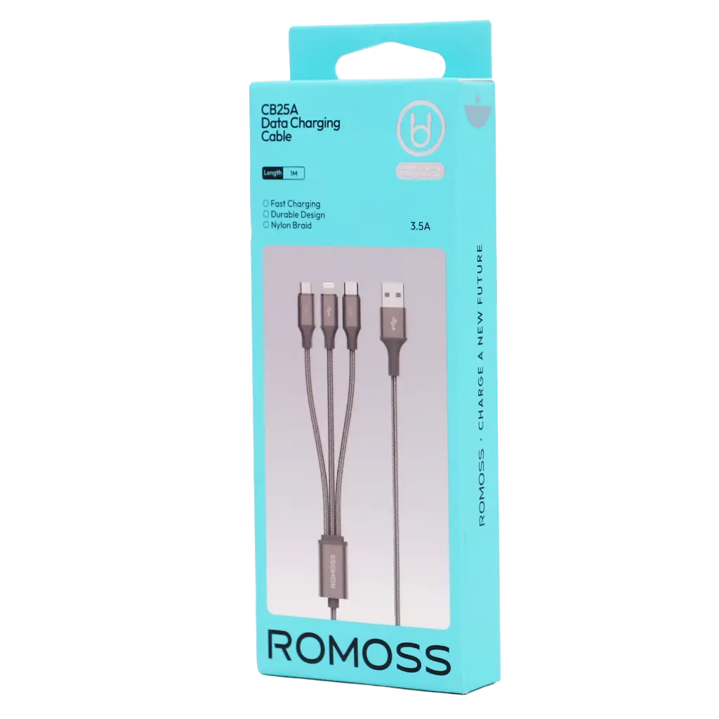 Romoss 3 In 1  Charging Cable USB to Type C Micro USB Lightning - view 2