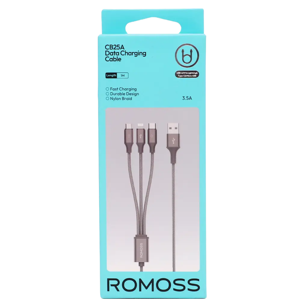 Romoss 3 In 1  Charging Cable USB to Type C Micro USB Lightning - view 3