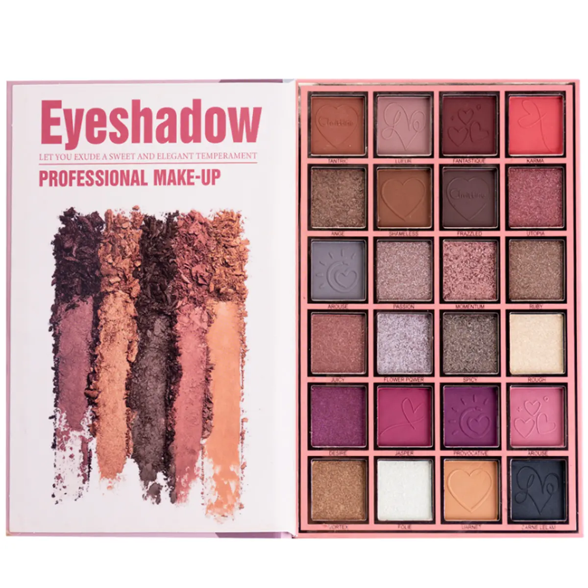 Christine 3 In 1 Palette Notebook Shape Eye Shadow - Highlighter - Blush - view 1