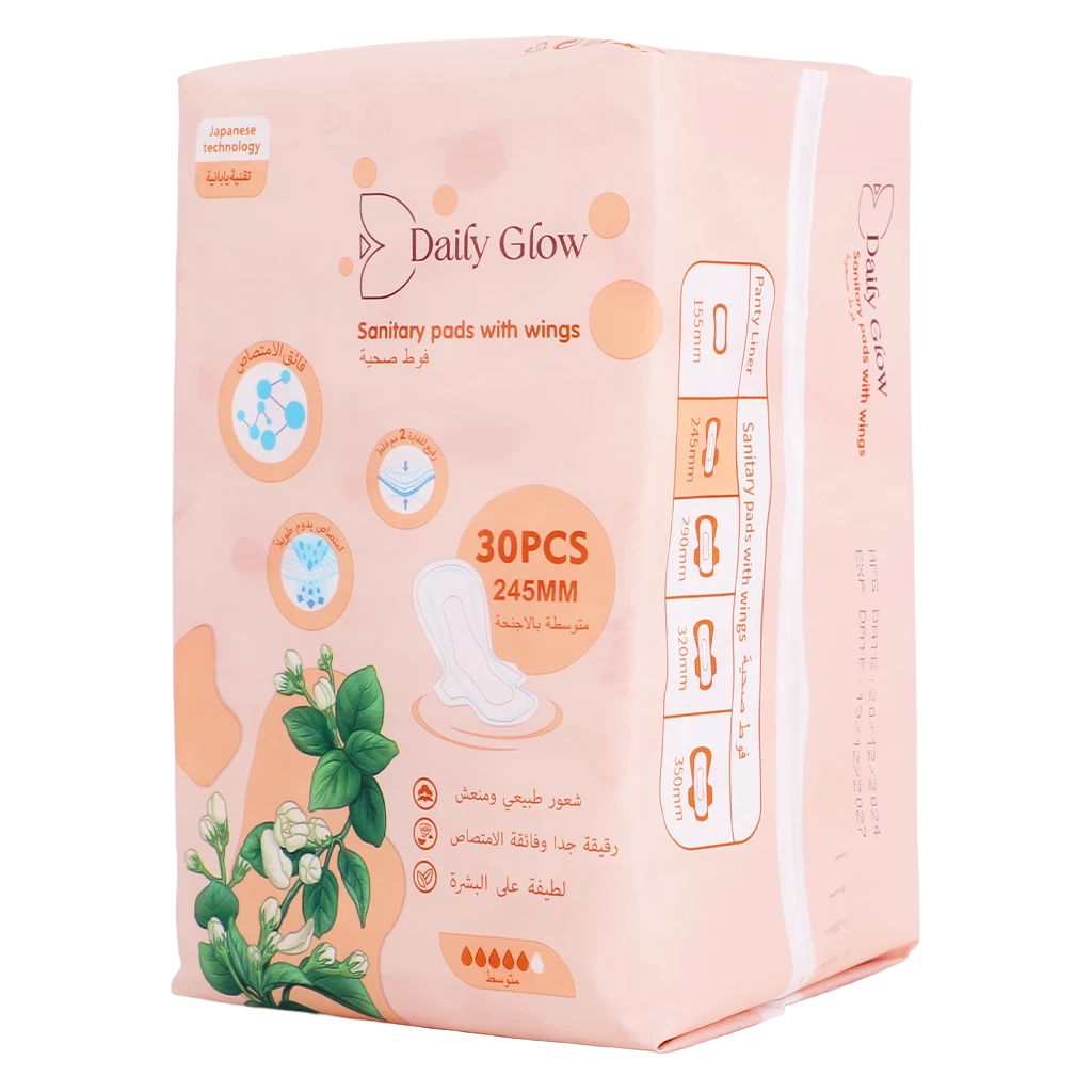 Daily Glow sanitary pads medium size 30 pads