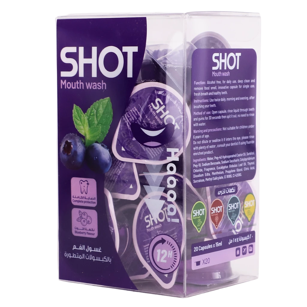 Shot Capsule Mouthwash Berries 20 Capsules 15 ml