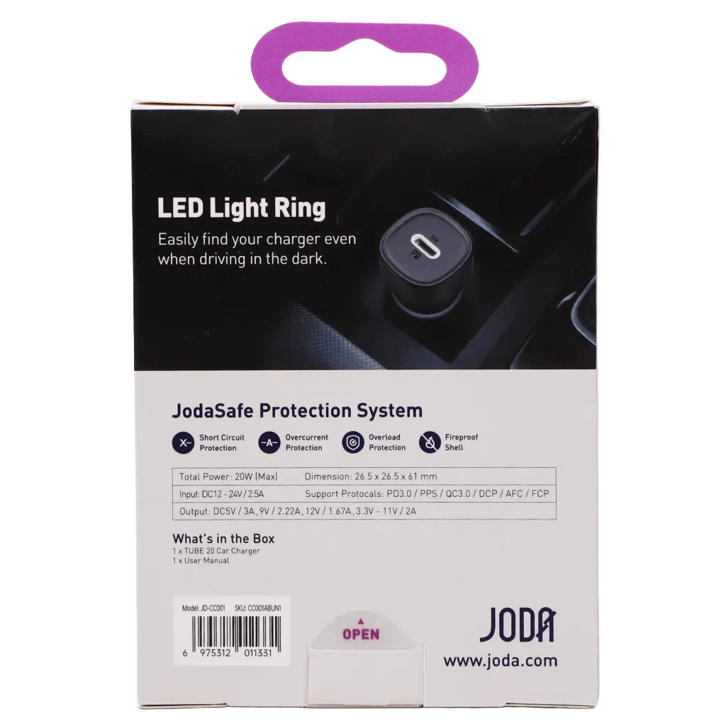 Joda Usb-C Car Charger Black 20W - view 4