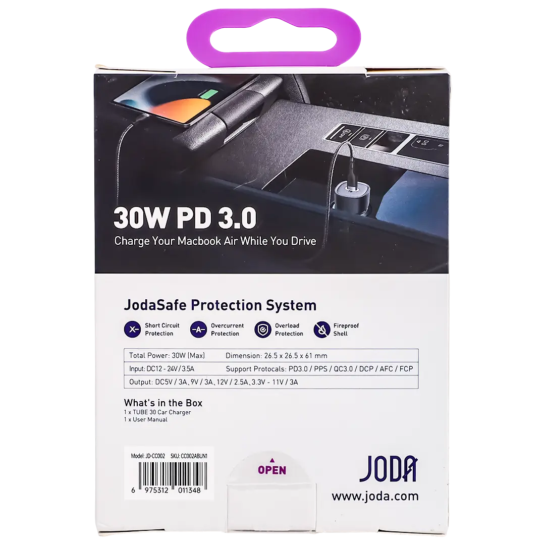Joda Usb-C Car Charger Black 30W - view 4