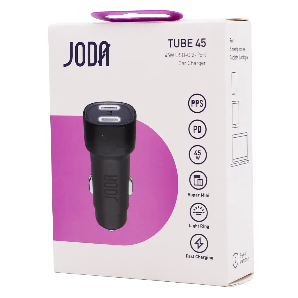 Joda Usb-C 2-Port Car Charger Black 45W - view 2
