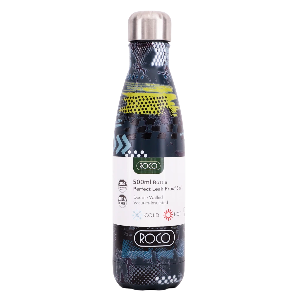 Roco Water Bottle Stainless steel  Abstract Scattered
