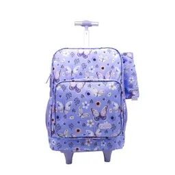 Roco Bag Trolley With Pencil Case 18 inch Butterfly