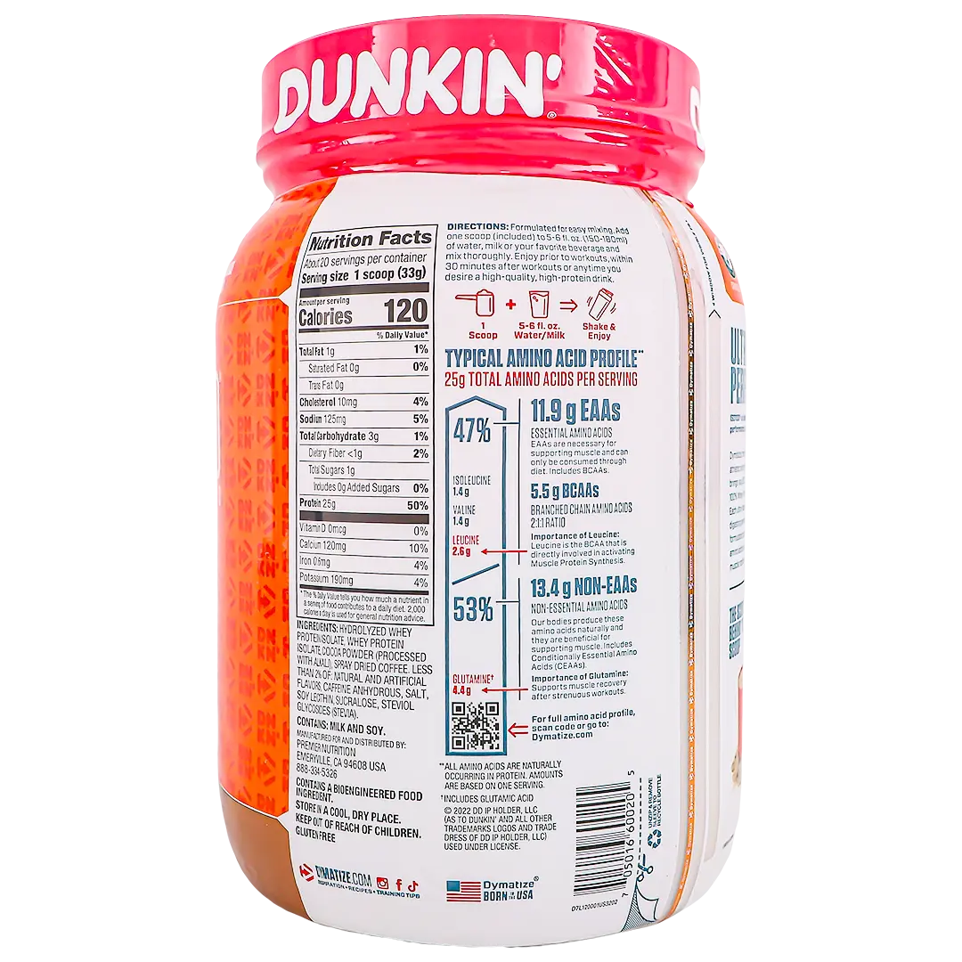 Dymatize Iso 100 Protein Powder Dunkin Mocha Latte Flavour 660 gm - view 2