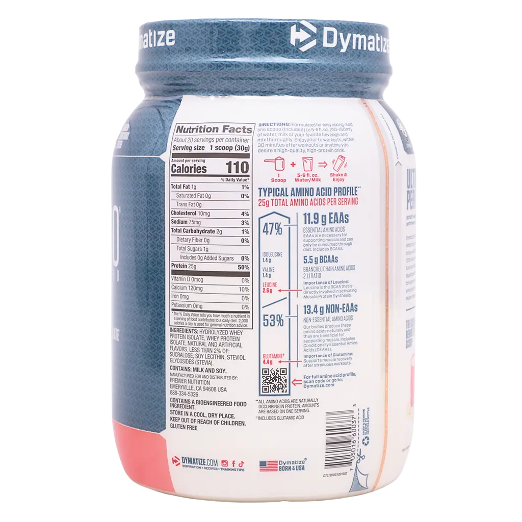 Dymatize Iso 100 Protein Powder Strawberry Flavour 610 gm - view 4