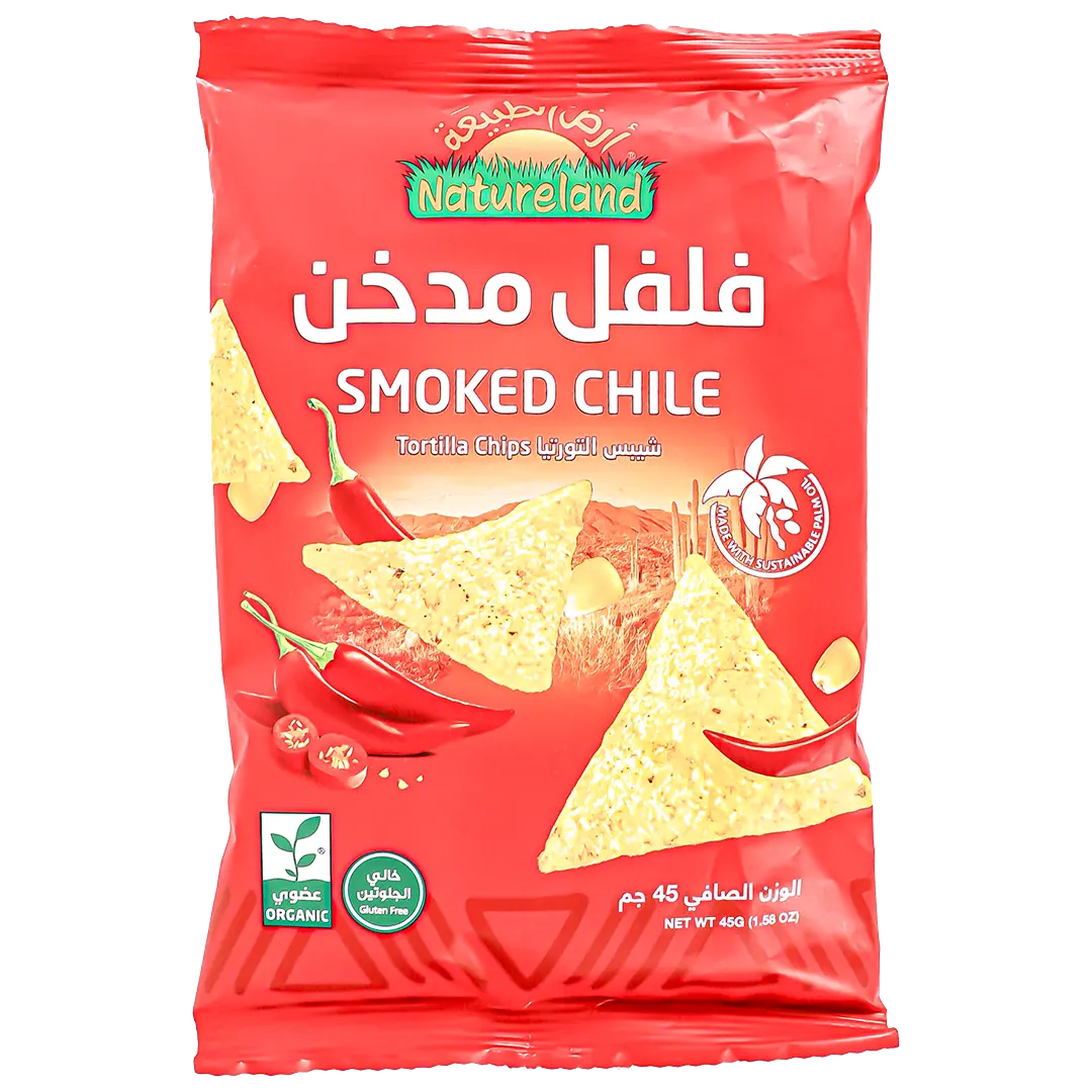 Natureland Tortilla Chips Smoked Chile 45 gm - view 1