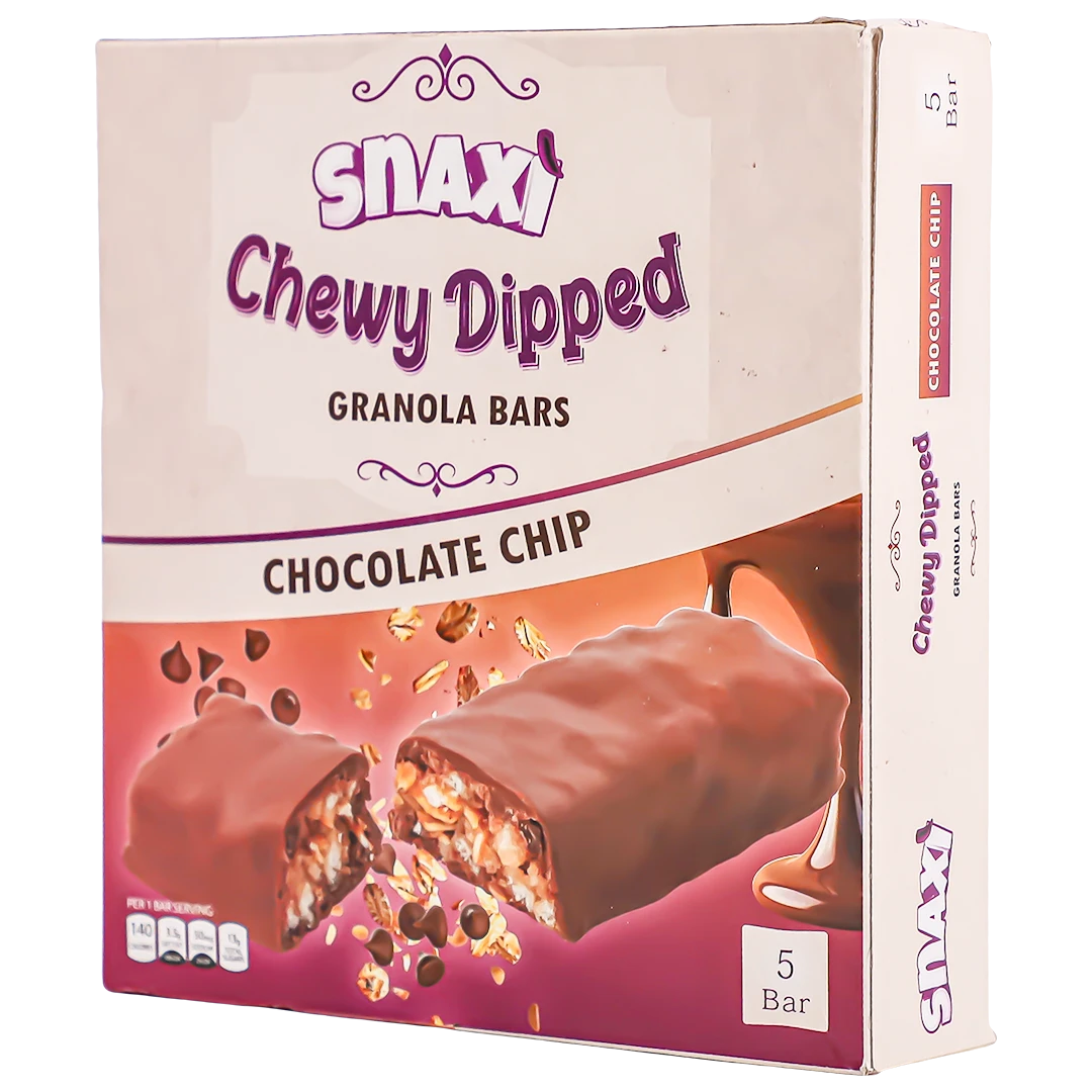 snaxi granola bars dipped chocolate 5 bar 31 gm