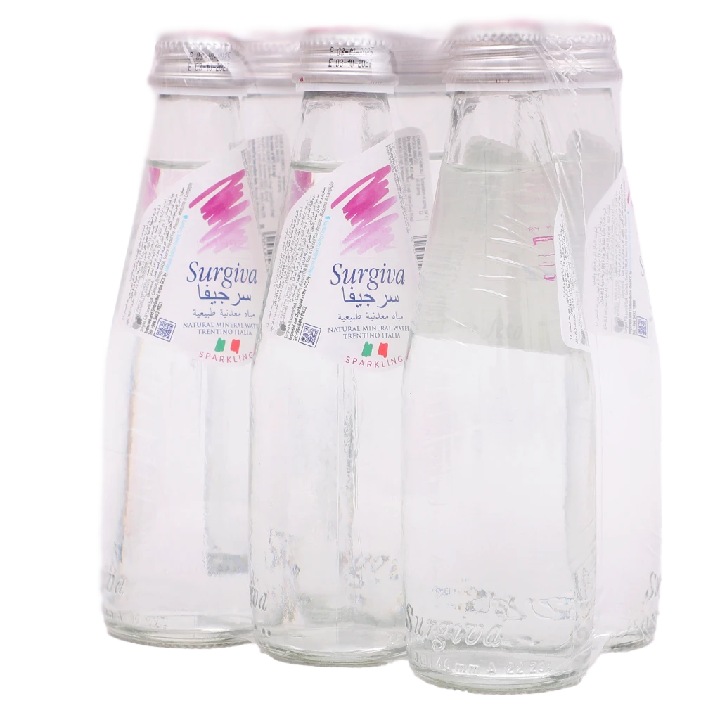 Surgiva Natural Mineral Sparkling Italian Water 6 pcs Glass 250 ml 