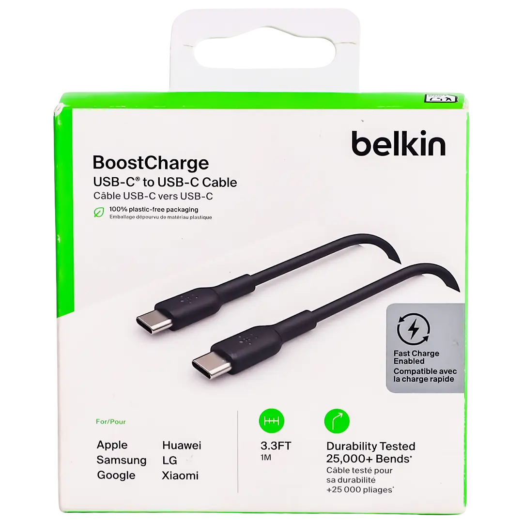 Belkin boostcharge usb c to usb c cable 1m black 60w black - view 3