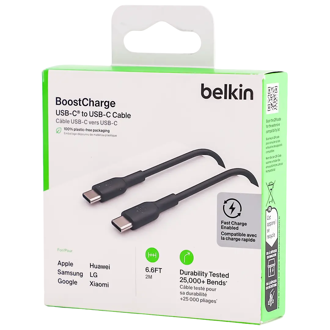 Belkin boostcharge usb c to usb c cable 2m 60w black - view 2