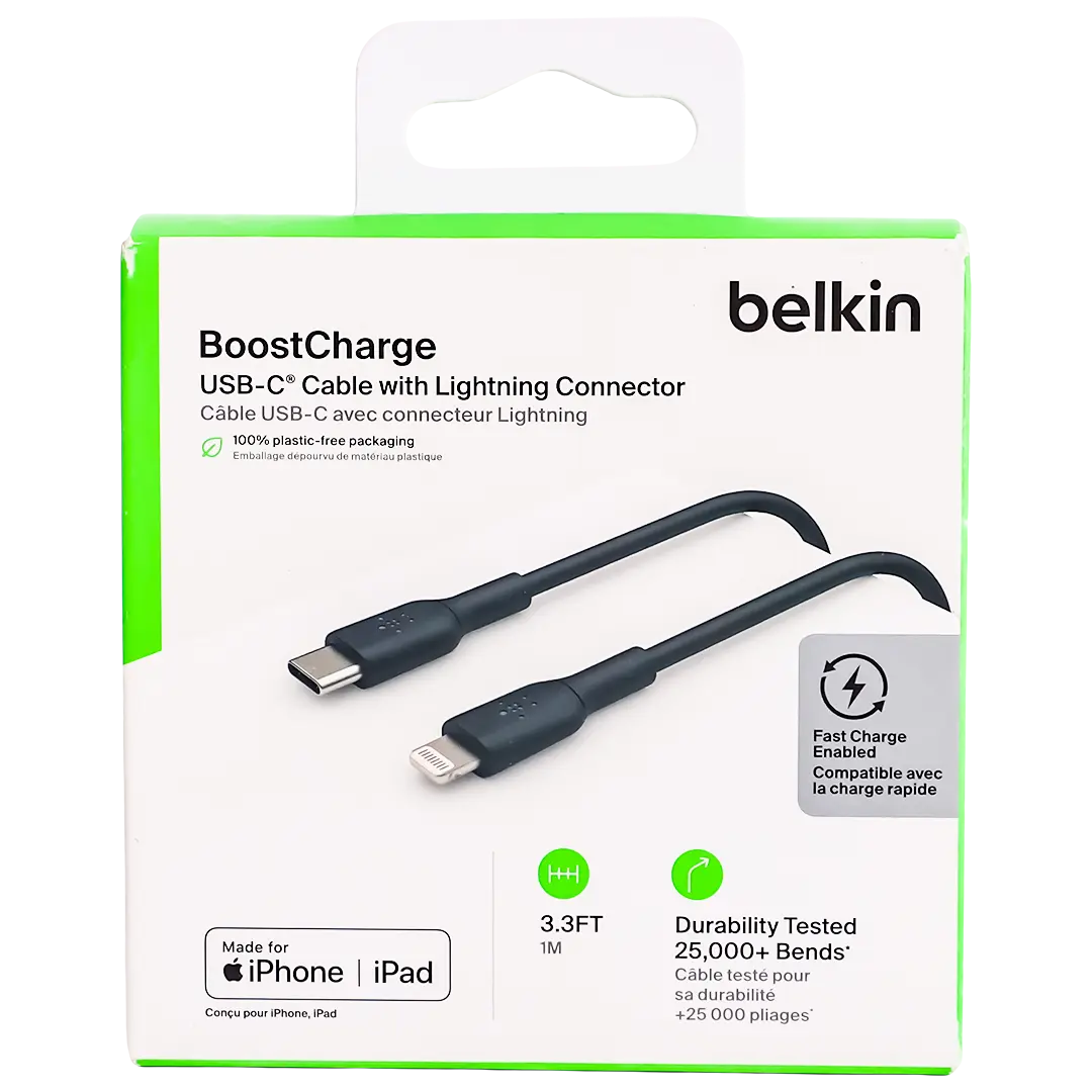Belkin boost charge lightning to usb c cable 1m black - view 3