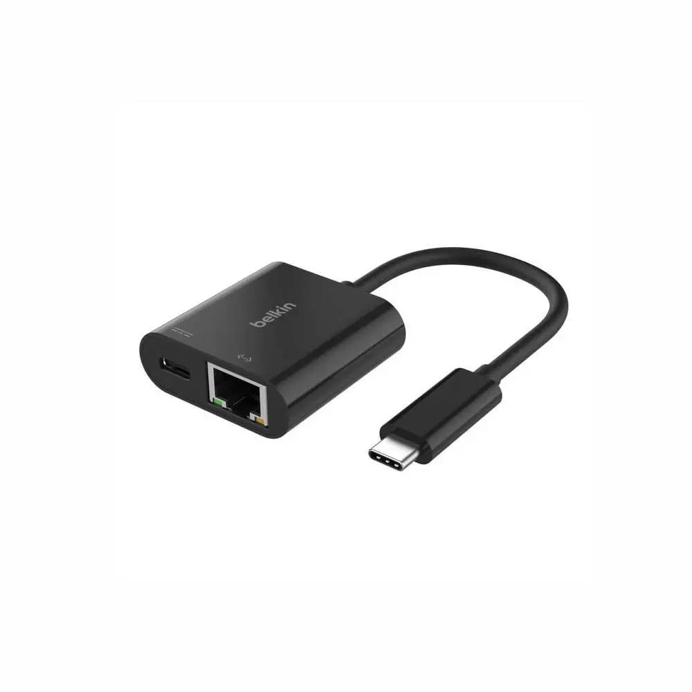 Belkin usb c to ethernet adaptor 100w pd - view 1