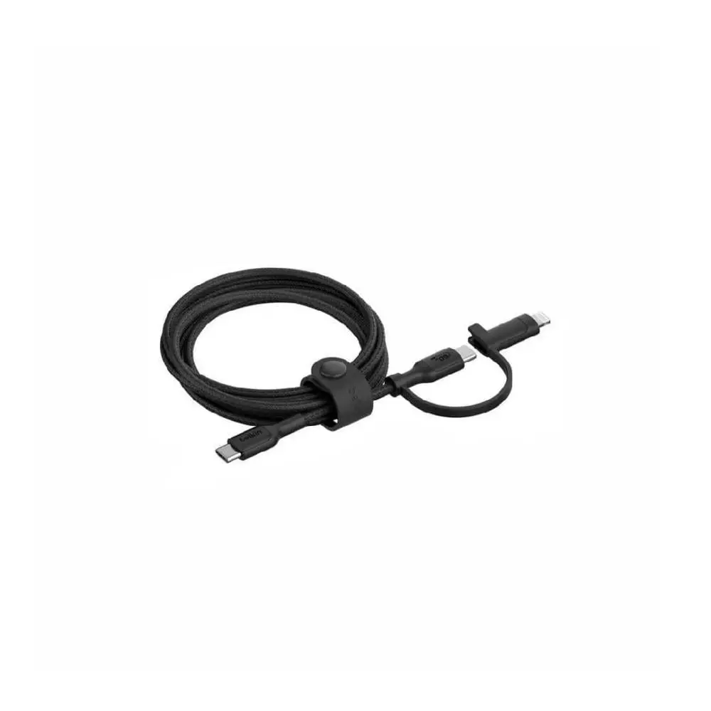 Belkin 2in1 usb c to litghining braided cable pcr 1.5m black - view 1