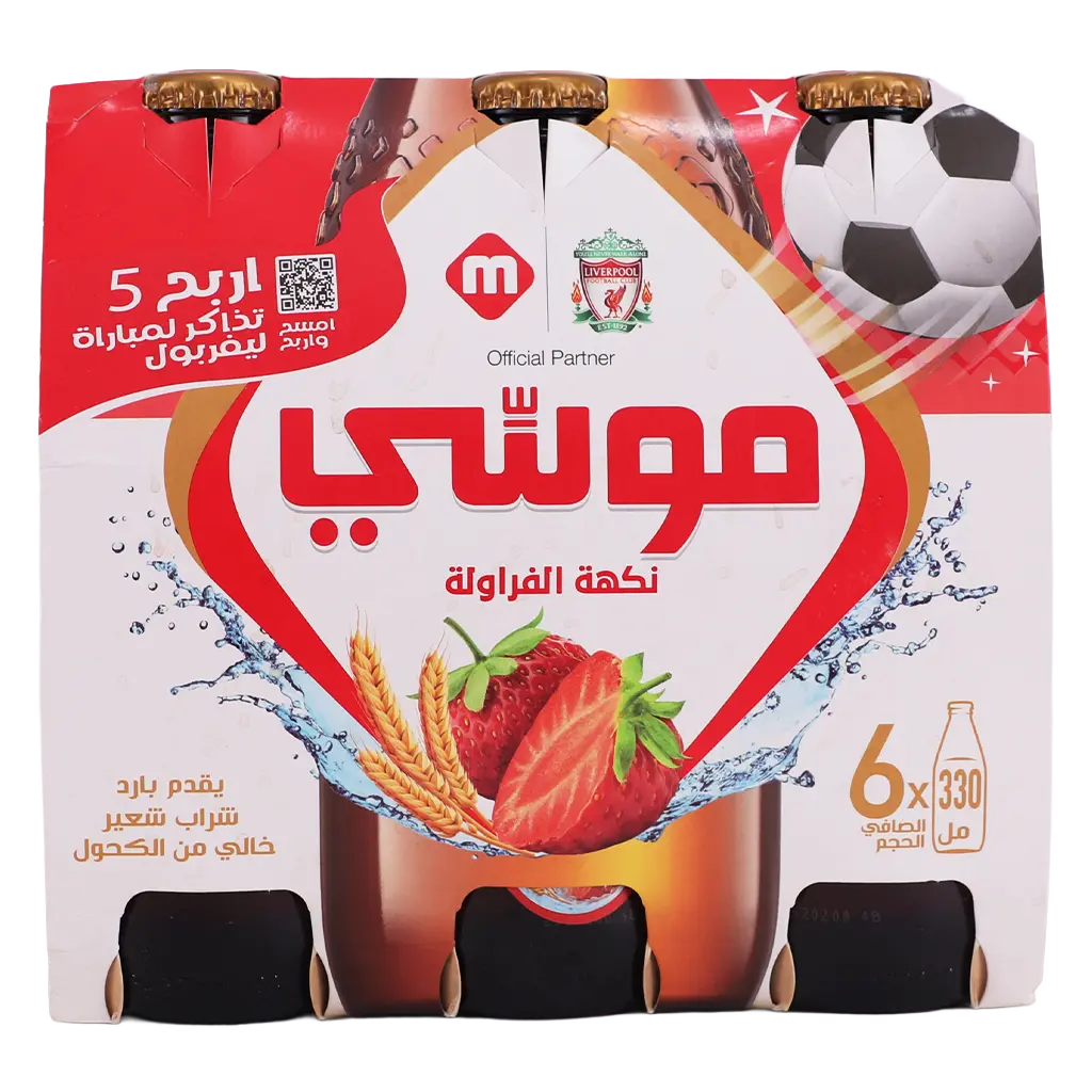 Moussy Malt Drink Strawberry 6 pcs 330 ml - view 2
