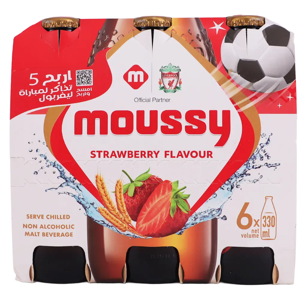Moussy Malt Drink Strawberry 6 pcs 330 ml - view 3