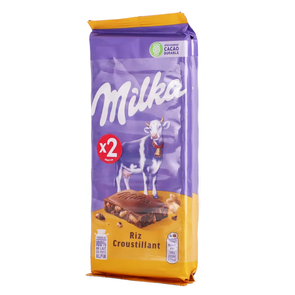 Milka Milk Chocolate with Crispy Rice Filling 100 gm - view 1