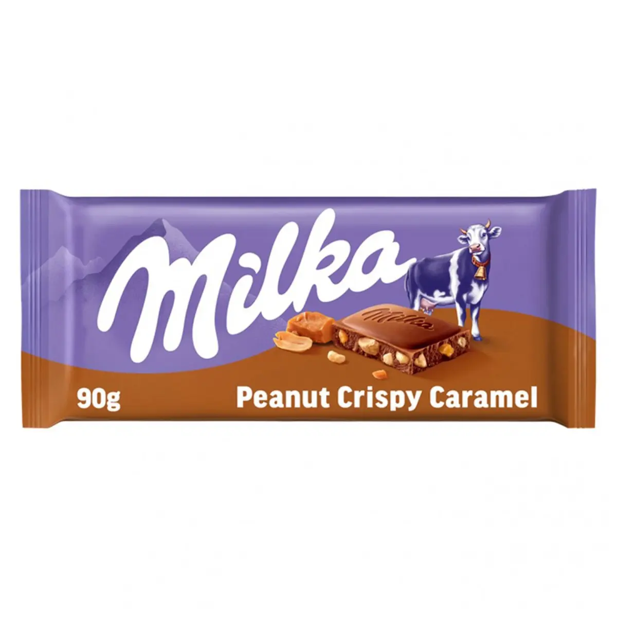 Milka Chocolate Bar with Peanuts Crispy 90 gm - view 2