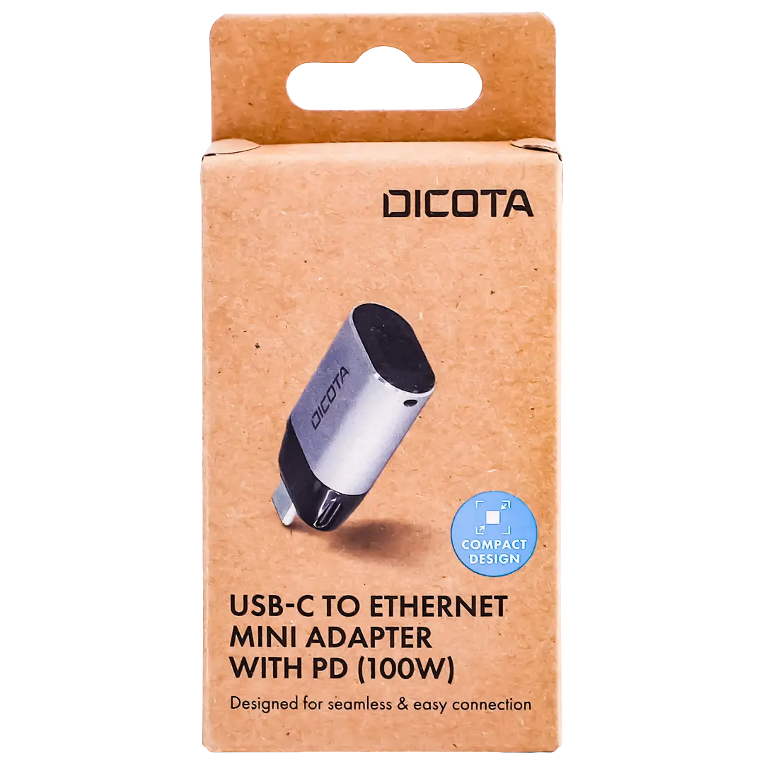 Dicota USB-C to Ethernet Mini Adapter with PD (100W)  - view 2