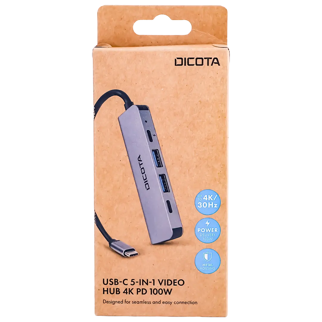 Dicota USB-C 5-in-1 Video Hub 4K PD 100W   - view 2
