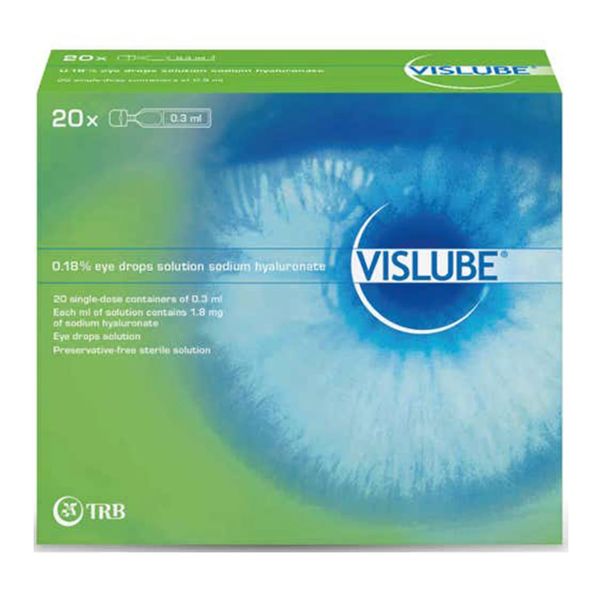 Vislube 1.5mg/0.3ml Eye  Drops 20 Sdu 0.3ml