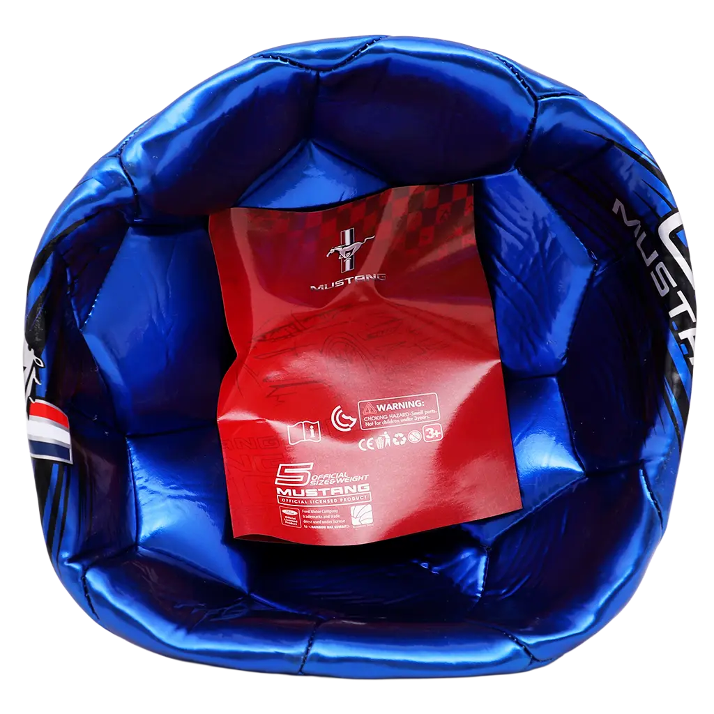 Mustang Football Blue Metallic Color Not Inflated with Air 5 inch - view 2