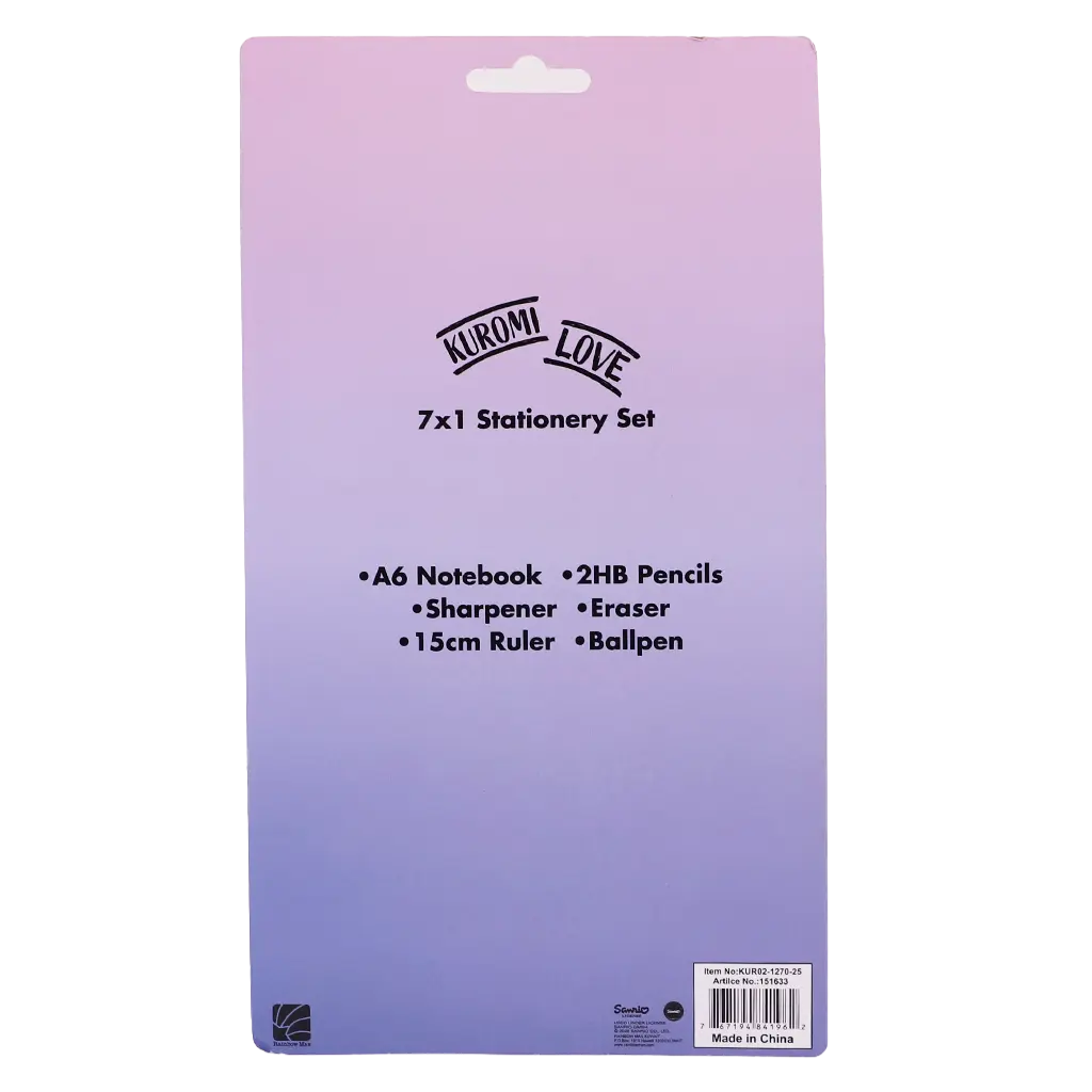 Kuromi Set Stationery 7 In 1  Purple   - view 2