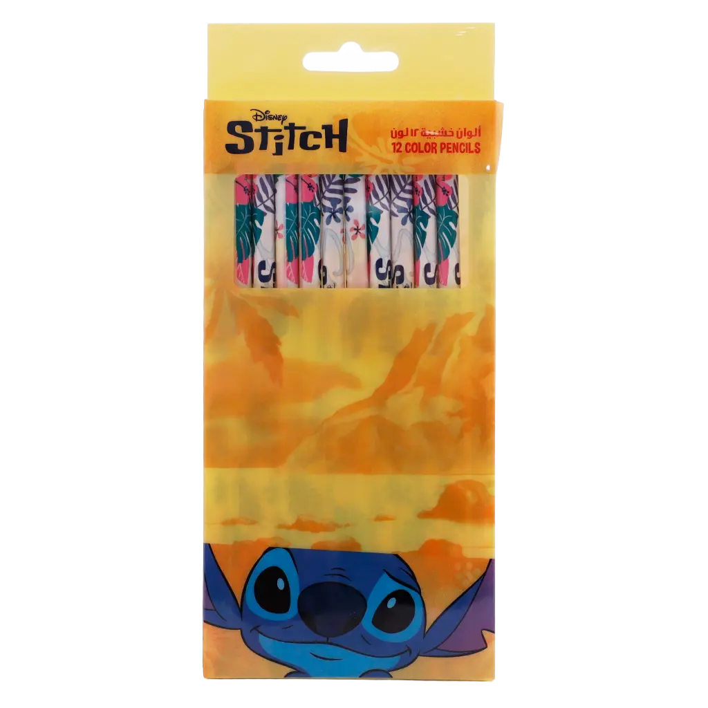 Stitch Colored Pencils Wooden 12 Colors    - view 1
