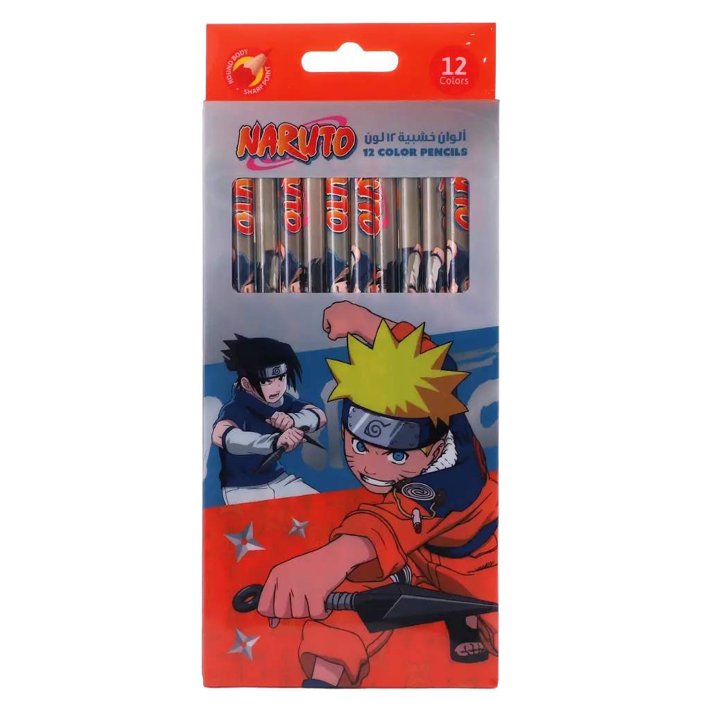 Naruto Colored Pencils Wooden 12 Colors - view 1